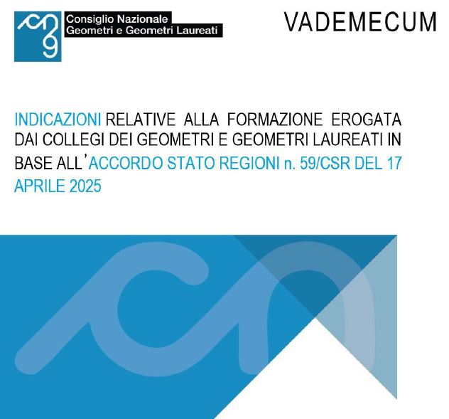 Sicurezza, il quarto vademecum CNGeGL sulla formazione erogata dai Collegi